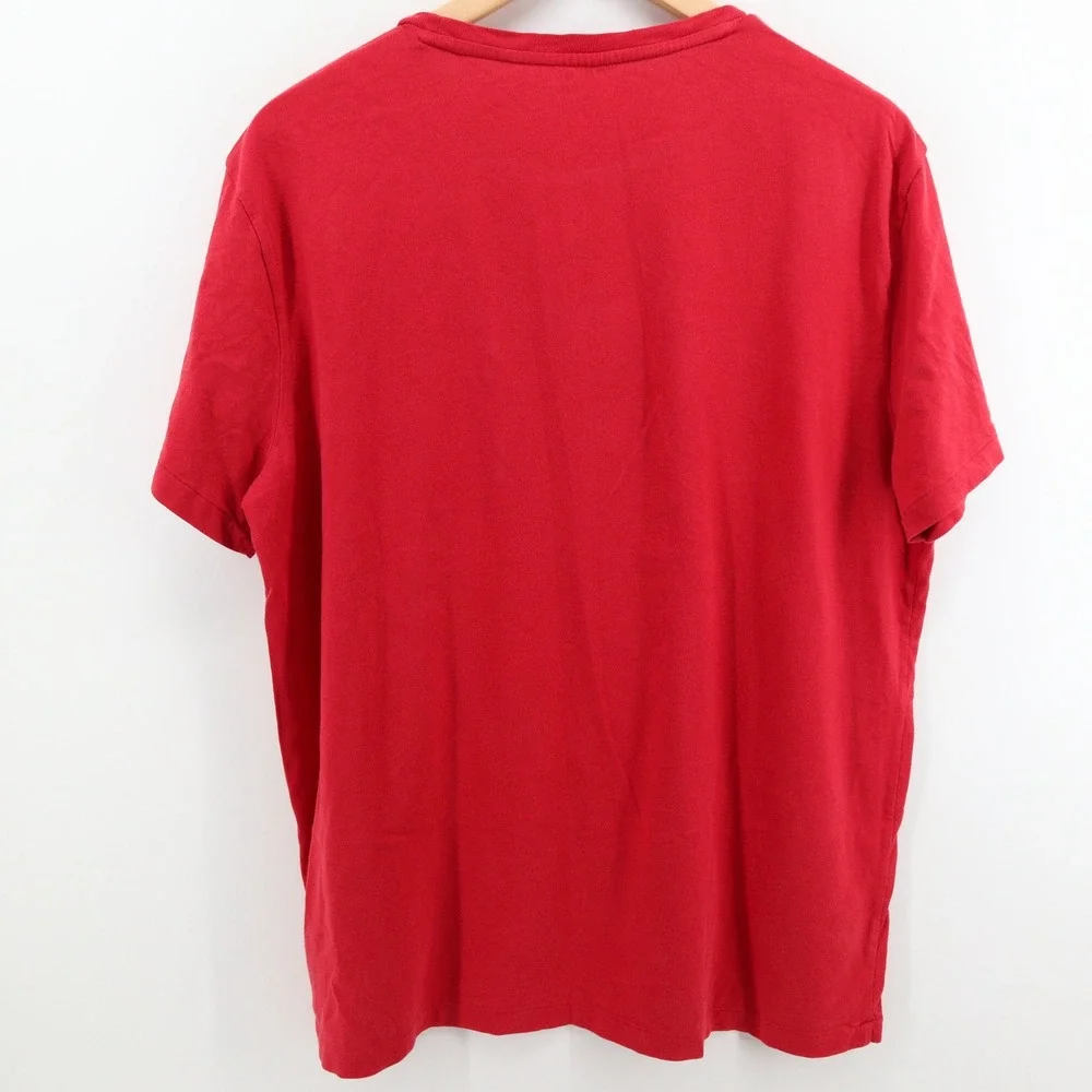Polo Ralph Lauren Shirt Mens Large Red Pocket Tee Modern Pony Logo Excellent